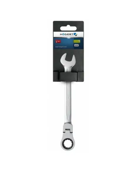 Cheie combinata, Hogert, cu clichet, otel CrV, cu cap flexibil, 19 mm, 72 T Cheie combinata, Hogert, cu clichet, otel CrV, cu cap flexibil, 19 mm, 72 T