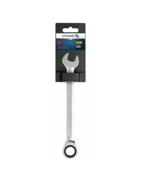 Cheie combinata, Hogert, cu clichet, otel CrV, 17 mm, 72 T Cheie combinata, Hogert, cu clichet, otel CrV, 17 mm, 72 T