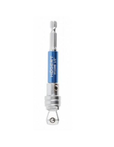 Adaptor pentru biti, Hogert, 1/2 ", cu fixare 1/4", CrV, 100 mm Adaptor pentru biti, Hogert, 1/2 ", cu fixare 1/4", CrV, 100 mm