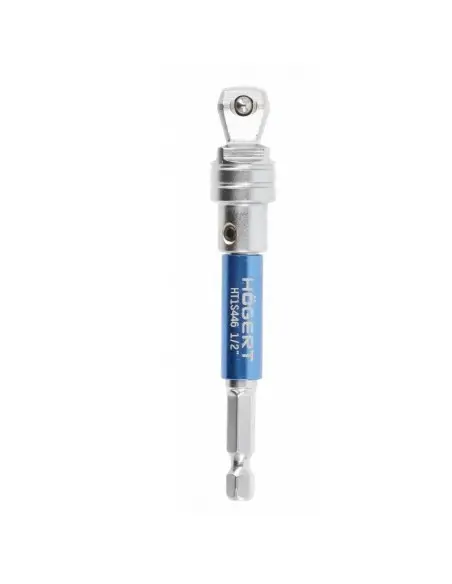 Adaptor pentru biti, Hogert, 1/2 ", cu fixare 1/4", CrV, 100 mm Adaptor pentru biti, Hogert, 1/2 ", cu fixare 1/4", CrV, 100 mm