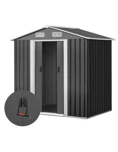 Casuta de gradina, Bass Polska, 2,6 x 2,6 x 1,9 m, din otel galvanizat Casuta de gradina, Bass Polska, 2,6 x 2,6 x 1,9 m, din otel galvanizat