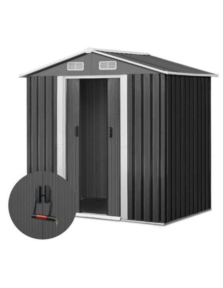 Casuta de gradina, Bass Polska, 2,6 x 2,6 x 1,9 m, din otel galvanizat Casuta de gradina, Bass Polska, 2,6 x 2,6 x 1,9 m, din otel galvanizat