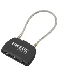 Lacat cu cifru, Extol, combinatie cu trei cifre, cablu 150 mm