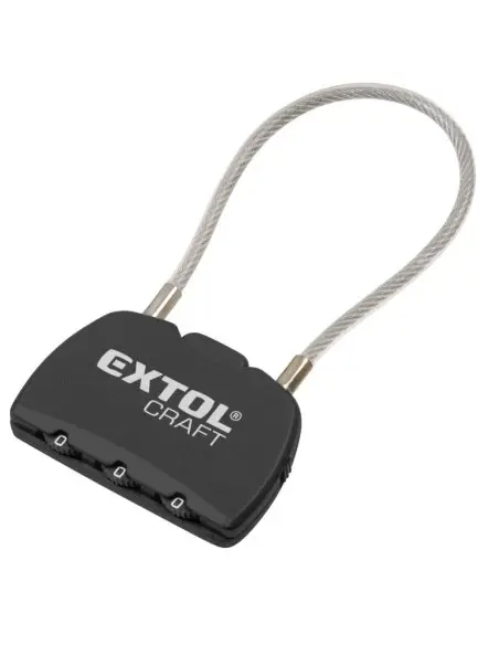 Lacat cu cifru, Extol, combinatie cu trei cifre, cablu 150 mm Lacat cu cifru, Extol, combinatie cu trei cifre, cablu 150 mm