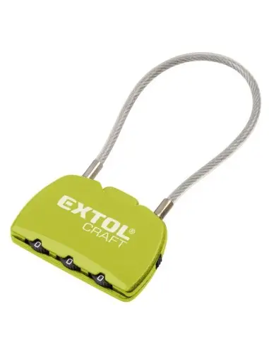 Lacat cu cifru, Extol, combinatie cu trei cifre, cablu 150 mm Lacat cu cifru, Extol, combinatie cu trei cifre, cablu 150 mm