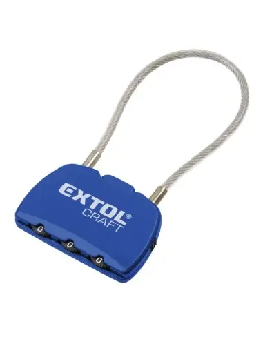 Lacat cu cifru, Extol, combinatie cu trei cifre, cablu 150 mm Lacat cu cifru, Extol, combinatie cu trei cifre, cablu 150 mm