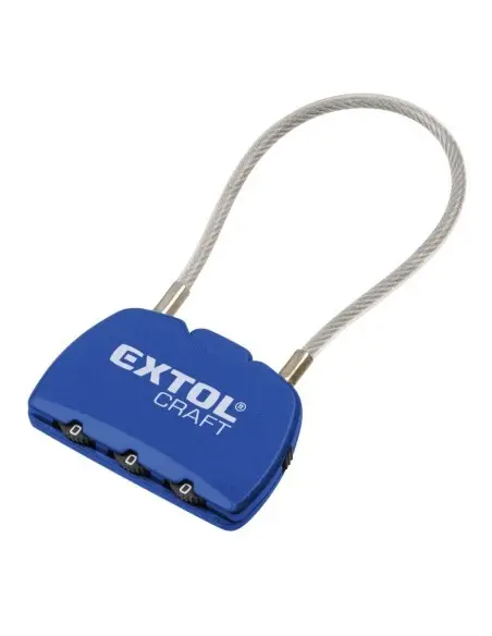 Lacat cu cifru, Extol, combinatie cu trei cifre, cablu 150 mm Lacat cu cifru, Extol, combinatie cu trei cifre, cablu 150 mm