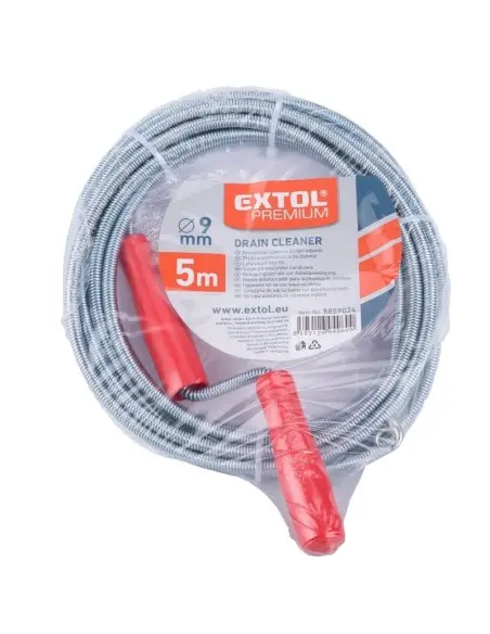 Sarpe pentru desfundat canalizarea, Extol Premium, 5m x 9mm