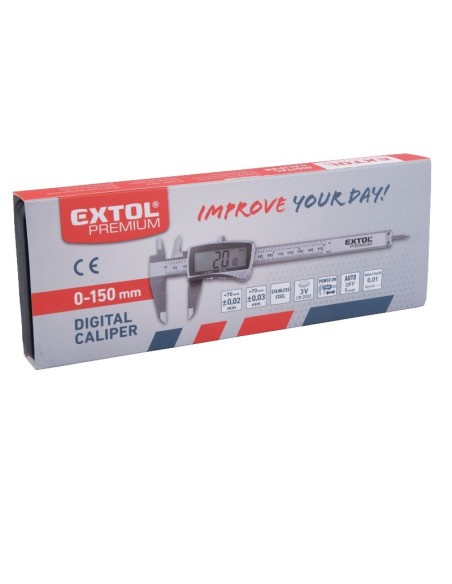 Subler profesional digital, Extol Premium, LCD 0-150 mm