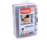 Set 350 piese, Extol Premium, mini tamburi slefuit, pentru minifreza