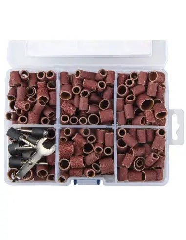 Set 350 piese, Extol Premium, mini tamburi slefuit, pentru minifreza
