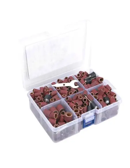 Set 350 piese, Extol Premium, mini tamburi slefuit, pentru minifreza