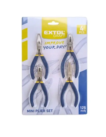 Set 4 clesti, Extol, combinat, lateral, drept, plat, 125 mm Set 4 clesti, Extol, combinat, lateral, drept, plat, 125 mm