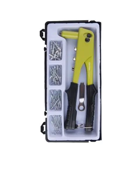 Set cleste nituit si 60 nituri, Extol, 2,4- 3,2 -4,0 -4,8mm Set cleste nituit si 60 nituri, Extol, 2,4- 3,2 -4,0 -4,8mm