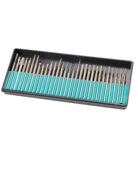 Set 30 freze diamantate, Extol, P150, tija de 3.2 mm Set 30 freze diamantate, Extol, P150, tija de 3.2 mm