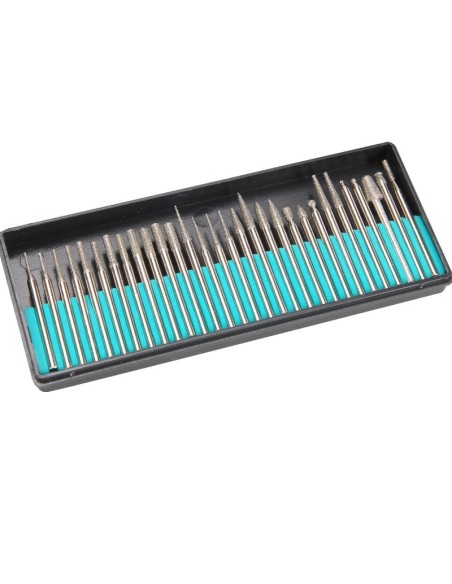 Set 30 freze diamantate, Extol, P150, tija de 3.2 mm Set 30 freze diamantate, Extol, P150, tija de 3.2 mm