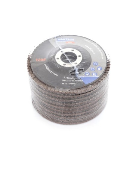 Set 10 discuri lamelare pentru slefuit, Kraft&Dele, P60, 115 mmx22,23 mm Set 10 discuri lamelare pentru slefuit, Kraft&Dele, P60, 115 mmx22,23 mm