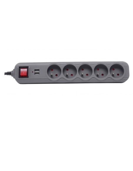 Prelungitor electric, Kraft&Dele, 3 m, 5 prize, USB Prelungitor electric, Kraft&Dele, 3 m, 5 prize, USB