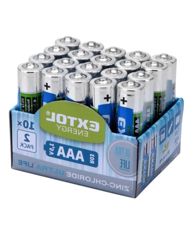 Set 20 baterii cu clorura de zinc, Extol, 1,5 V, AA R03