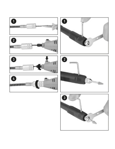 Prelungitor flexibil, Extol, pentru mini polizoare, M18x1,5mm, 107cm