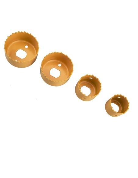 Set 6 piese carote si burgiu, Extol, 32-54 mm, din HSS / Bi-metal, pentru lemn