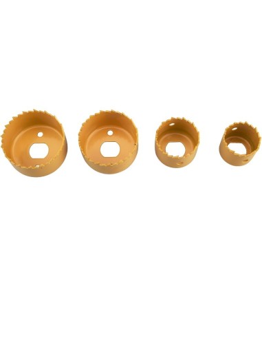 Set 6 piese carote si burgiu, Extol, 32-54 mm, din HSS / Bi-metal, pentru lemn