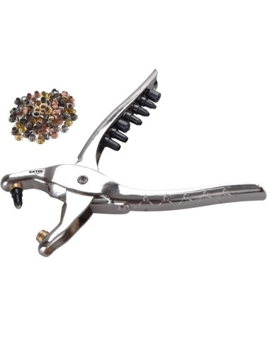 Set cleste de perforare si presare, Extol, cu 100 piulite, nituri, 2,5-5 mm, 225mm