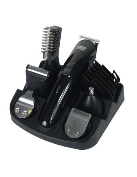 Set masina de tuns si ras, Bass Polska, 10 accesorii, baterie Li-Ion