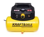 Compresor fara ulei, Kraft&Dele, 6L, 8bar, 1.1kW, 180L/min
