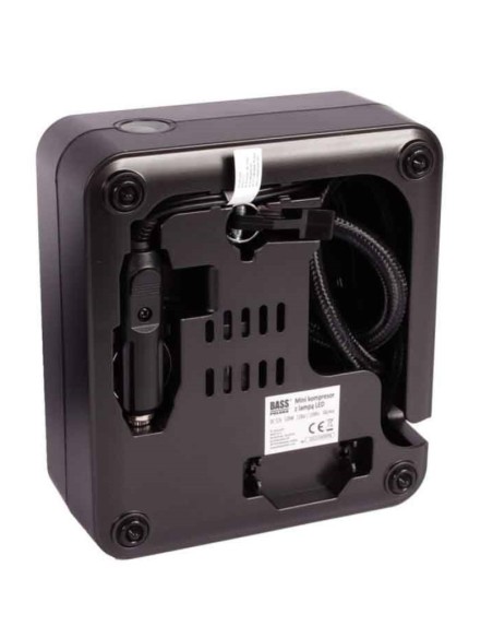 Set mini compresor de aer, Bass Polska, portabil, cu LED, 120W Set mini compresor de aer, Bass Polska, portabil, cu LED, 120W