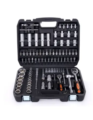 Trusa de chei, Kraft&Dele KD10835, chei tubulare, chei cu clichet, 101 elemente