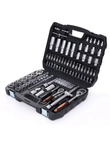 Trusa de chei, Kraft&Dele KD10835, chei tubulare, chei cu clichet, 101 elemente