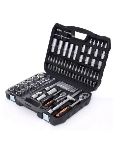 Trusa de chei, Kraft&Dele KD10835, chei tubulare, chei cu clichet, 101 elemente