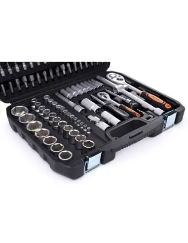 Trusa de chei, Kraft&Dele KD10835, chei tubulare, chei cu clichet, 101 elemente