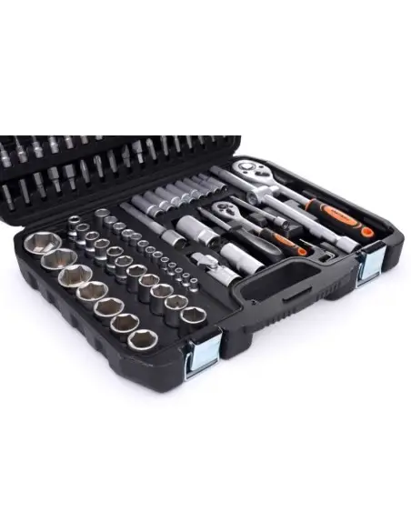 Trusa de chei, Kraft&Dele KD10835, chei tubulare, chei cu clichet, 101 elemente