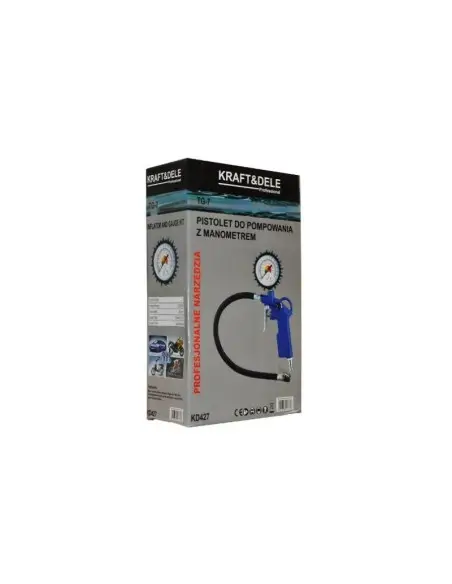 Pistol cu manometru, Kraft&Dele, aer comprimat, 1/4", 8 bar