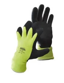 Manusi din latex HV portocalii PALAWAN WINTER sau manusi din nylon / blister verde