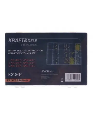 Set 424 conectori electrici, Kraft&Dele, auto, pentru senzori Set 424 conectori electrici, Kraft&Dele, auto, pentru senzori