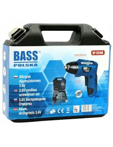 Surubelnita cu acumulator, Bass Polska, Li-Ion, 3.6V, 1.6Ah