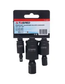 Set 3 chei tubulare de impact, Tagred TA4211, 1/2", 1/4", 3/8"