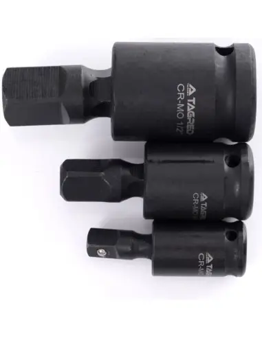 Set 3 chei tubulare de impact, Tagred TA4211, 1/2", 1/4", 3/8"