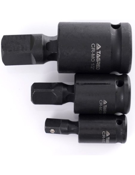 Set 3 chei tubulare de impact, Tagred TA4211, 1/2", 1/4", 3/8"