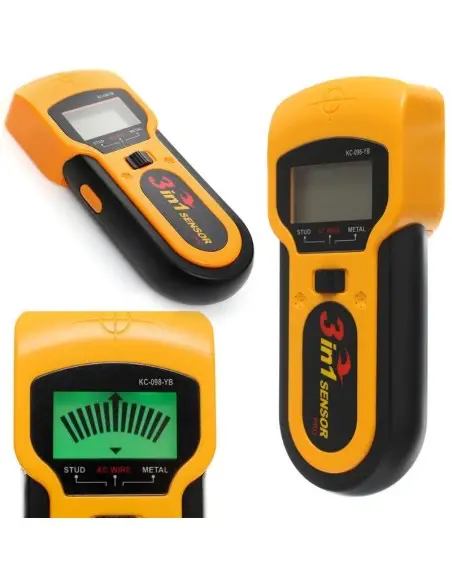 Detector profesional de metale, Tagred TA1304, lemn, cabluri curent, ecran LCD