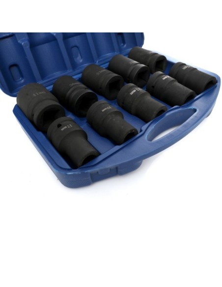 Set 10 chei tubulare, Tagred TA1250, impact, 1", 17-41mm