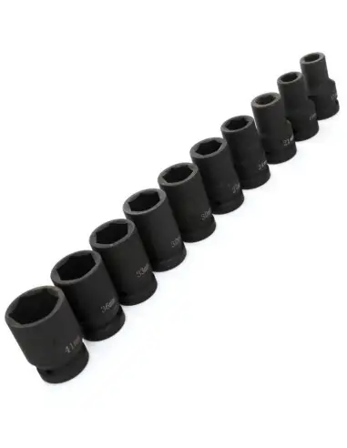 Set 10 chei tubulare, Tagred TA1250, impact, 1", 17-41mm
