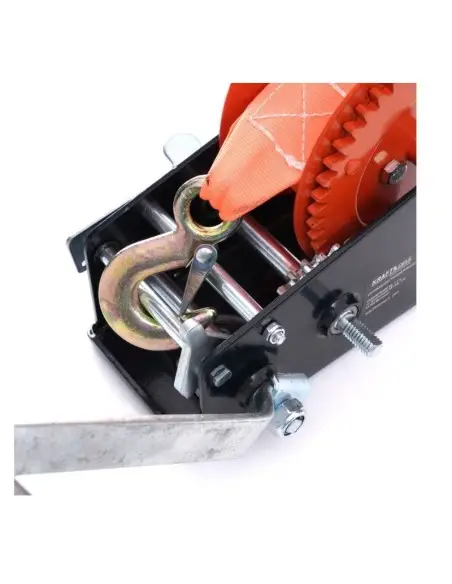 Troliu manual, Kraft&Dele, cu centura, 50mm, 10m, 1134 kg