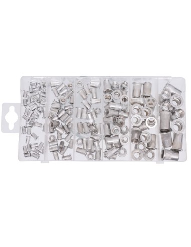 Set 150 piulite nitubile, Tagred TA4095, din aluminiu, M3-M10 Set 150 piulite nitubile, Tagred TA4095, din aluminiu, M3-M10