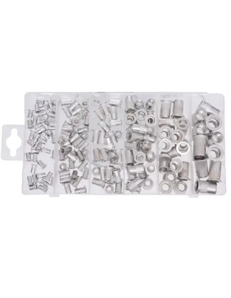 Set 150 piulite nitubile, Tagred TA4095, din aluminiu, M3-M10 Set 150 piulite nitubile, Tagred TA4095, din aluminiu, M3-M10