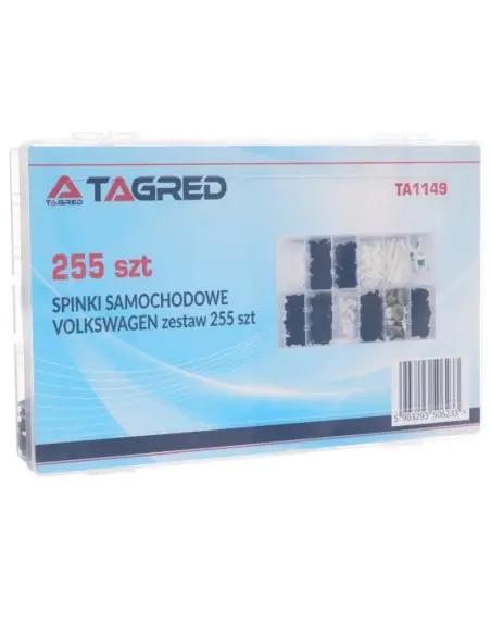 Set 255 clipsuri si cleme, Tagred TA1149, caroserie auto, marca VOLKSWAGEN