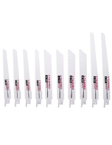 Set 10 lame pentru ferastrau, Tagred, tip coada de vulpe Set 10 lame pentru ferastrau, Tagred, tip coada de vulpe